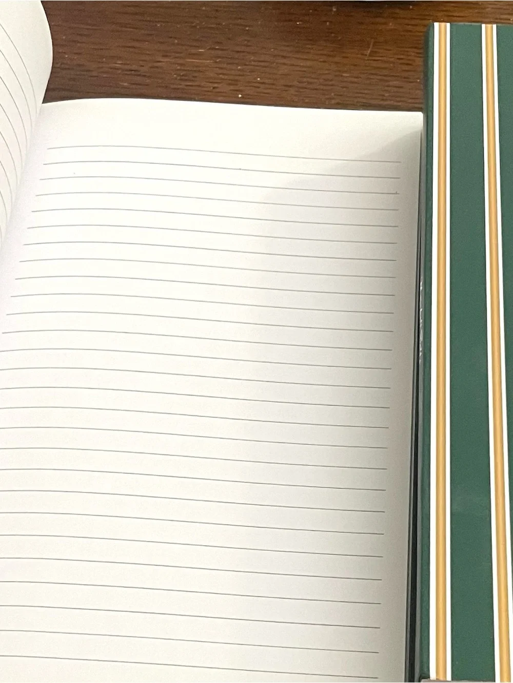 Marshall Field's Green and Gold Striped Hardcover Journal